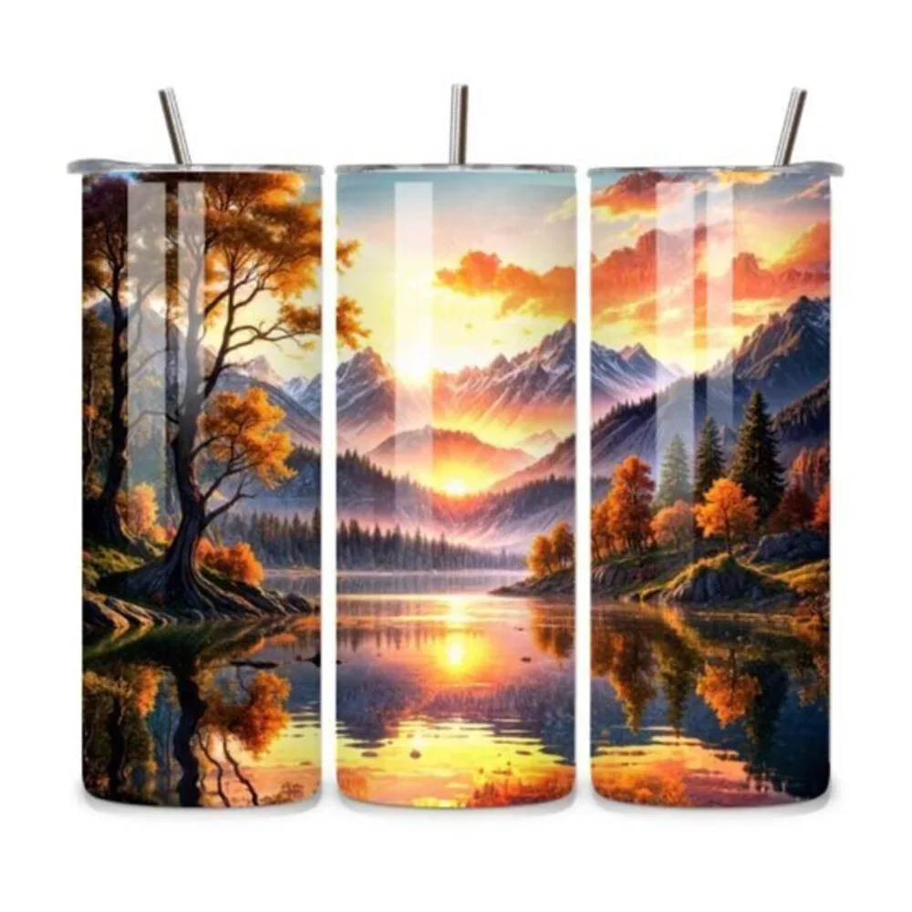 Mountain Sunset View 20oz Stainless Steel Tumbler